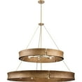 thumbnail image 4 of Progress Lighting, Lusail Collection, 13-Light Chandelier, Soft Gold, Textured Shade, 4 of 16