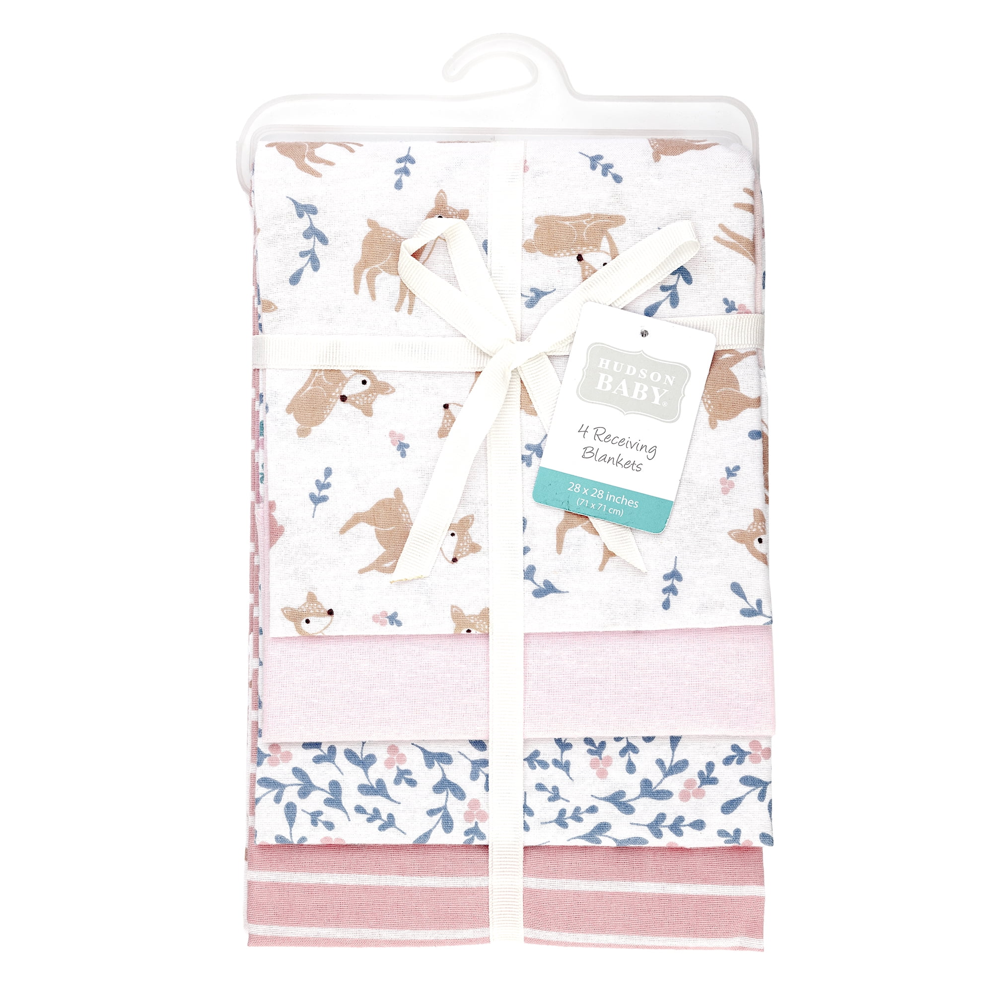 Hudson Baby Unisex Baby Cotton Poly Flannel Receiving Blankets, Loves Me Deerly, One Size