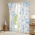 thumbnail image 3 of Homewish Ribbon Bow Bowtie Blackout Curtains Set of 2 (52x84 Each),Rustic Rose Flower Window Curtains,Beige Blue Curtains and Drapes For Child,Ultra Soft Home Decor, 3 of 6