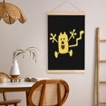 thumbnail image 5 of Wow Wow Wubbzy Poster Canvas Wooden Shaft Hanging Poster Home Decor, Aesthetic Wood Frames Scroll Painting Wall Art for Living Room Bedroom Office 16"X24", 5 of 7