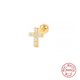 thumbnail image 1 of Pendientes de plata de ley 925 antialérgicos con diseño de hip hop para mujeres y hombres, con diseño de hueso de oreja y clavos, de estilo europeo y americano, 1 of 6
