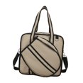 thumbnail image 2 of Bolsa de tenis, bolsa para raquetas, funda para raquetas, portátil, para deportes al aire libre con cremallera, multiusos para raquetas de bádminton, Marrón, 2 of 7