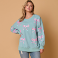 thumbnail image 3 of Camiseta con lazo brillante, camiseta vintage, camiseta Harajuku de manga larga ajustada, ropa de calle para mujer, camiseta, sudaderas con capucha para otoño e invierno 2024, 3 of 5