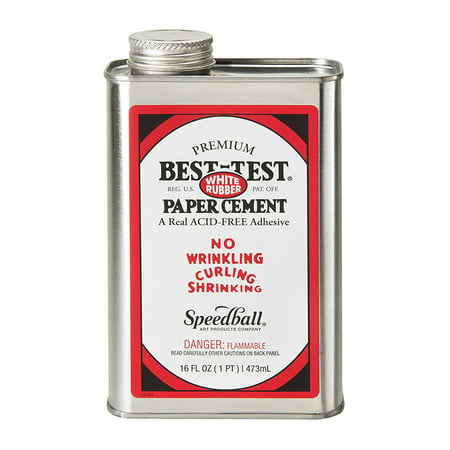 Best-Test Premium Paper Cement 16OZ Can, Ideal for mounting, paper crafts, leatherwork, scrapbooking, and more By