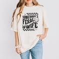 thumbnail image 4 of Funny Somebody's Feral Wife Tee for Women Ivory Shirt Adult X-Large, 4 of 7
