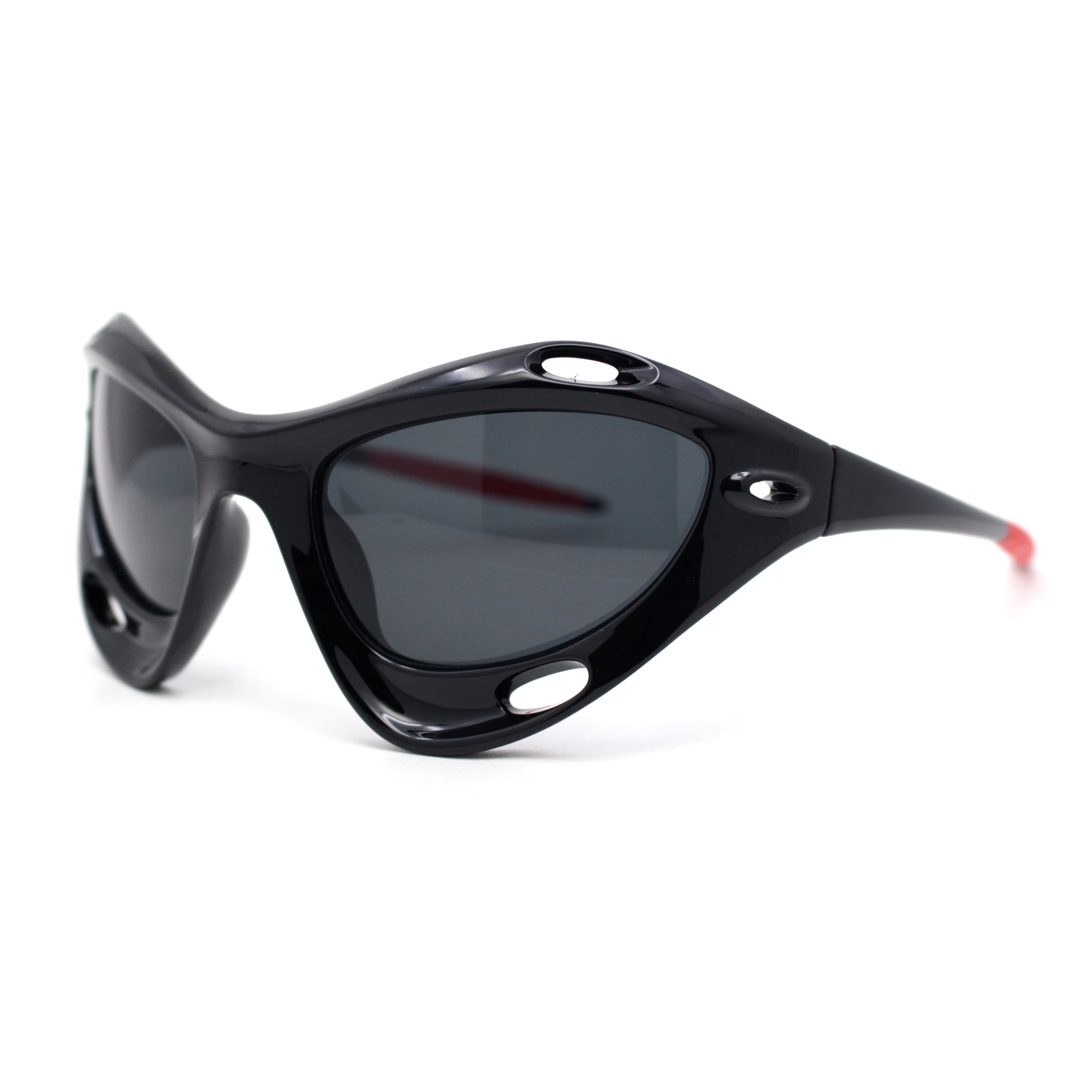Unisex Polarized UV400 Wrap-Around Sports Sunglasses – Retro Oval Design, Stylish Vintage Oval Glasses, Small Frame Design, UV400  main image 2