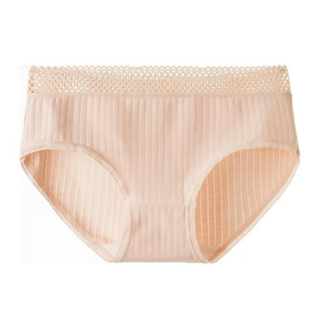 

DTOWER Women Cotton Panty Hollow Underwear Girl Middle Waist Briefs