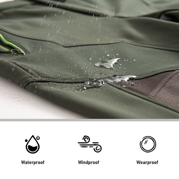 TFixol Pantalones de senderismo para hombre, forro polar, extraíbles, impermeables, resistentes al viento, pantalones de montaña con