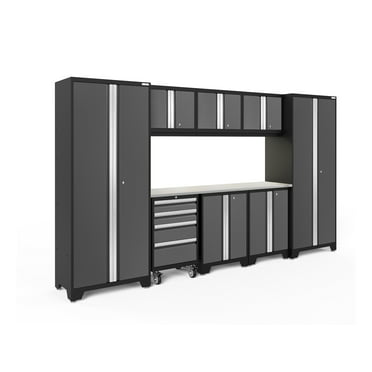 Prepac Elite 6-Piece Modern Wooden Utility Storage Cabinet Unit Set ...
