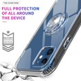 thumbnail image 3 of Compatible with iPhone 12 Case iPhone 12 Pro Case with Built-in Screen Protector Full Body Rugged Case Shockproof Clear with Ring Holder Soft TPU Bumper Protective Phone Case, Black, 3 of 7