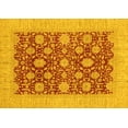thumbnail image 1 of Ahgly Company Machine Washable Indoor Rectangle Oriental Yellow Traditional Area Rugs, 5' x 7', 1 of 4