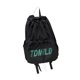 thumbnail image 5 of Mochila con cordón, bolsa de nailon informal con bolsillos, portátil, para playa Negro, 5 of 8