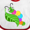 thumbnail image 4 of Inktastic Cute Caterpillar on Leaf Boys or Girls Baby Bib, 4 of 4