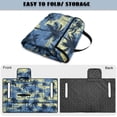 thumbnail image 5 of COEQINE 2-in-1 Golf Cart Seat Cover & Carry Bundle, Folds Like a Bag with Handle, Universal Fit for Two-Seaters, 4 Storage Pockets, Machine Washable Polyester, Blue Vintage Palm Tree, 5 of 8