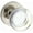Polished Nickel (Lifetime), variant on Baldwin Reserve Contemporary Crystal Knob - Round Rose, Privacy, Satin Brass (Lifetime)