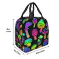 thumbnail image 3 of Honeii Bright Mushrooms Print Lunch Bag Women, Lunch Box Lunch Bag for Women Adult Men, Small Leakproof Cute Lunch Tote Large Capacity Reusable, 3 of 8