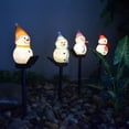 thumbnail image 4 of Faro electrónico solar navideño con forma de muñeco de nieve para jardín, decoración de patio al aire libre, luz nocturna, 4 of 6