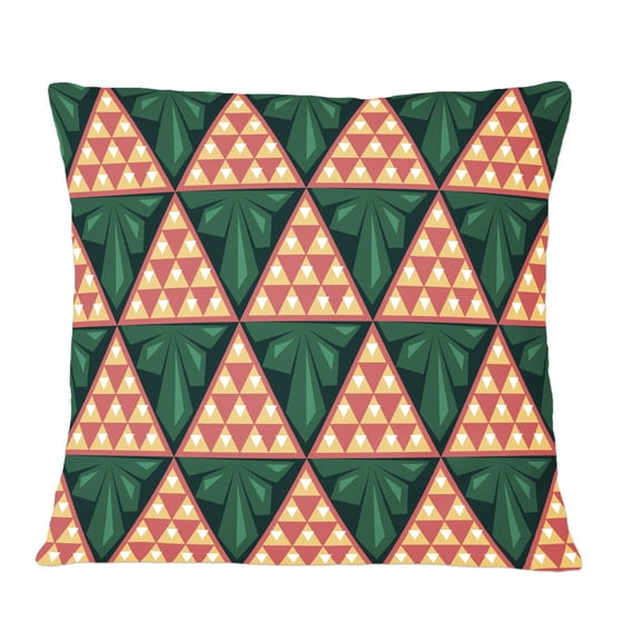 Designart Abstract Geometric Retro II' Mid-Century Modern Throw Pillow - 12x20