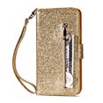 thumbnail image 2 of Case for FOXDOCK Samsung Galaxy S8 Glitter Zipper Wallet Case with Short Hand Strap, 2 of 4