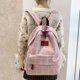 thumbnail image 4 of Women's Light Aesthetic Backpack, Plaid School Bag Academia Backpack Laptop Book Bag, Back To School Backpack Supplies, Throwback Plaid, Pink, 30*14*4, 4 of 4
