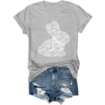 thumbnail image 5 of CAIXIA Easter Day Shirt Women Women T Shirts Cotton Rabbit Graphic Tees Round Neck Easter Gifts Short Sleeve Tshirts Tops, 5 of 6