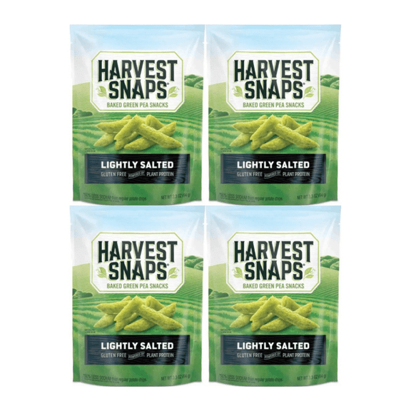 Snack Pack Veggie Chips – Lightly Salted Healthy Snacks, 4-Pack of Crunchy Baked Snack Bags, Gluten-Free, High Fiber, Low Calorie, Perfect for On-the-Go