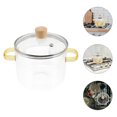 thumbnail image 2 of Olla de vidrio transparente con tapa, olla de vidrio con doble asa para cocinar ramen, utensilios de cocina de vidrio, 2 of 6