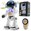 Top Race Remote Control Robot Toy Walking Talking Dancing Toy Robots for Kids, Sings, Reads Stories, Math Quiz, Shoots Discs, Voice Mimicking. Educational Toys for 3 4 5 6 7 8 9 Year Old B