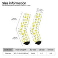 thumbnail image 2 of Logiee Yellow Lemon Leaves Print Adult Socks for Men & Women,Calf Socks, Ankle Socks,Boots Socks,Breathable Casual Sock,Unisex Crew Socks, 2 of 6