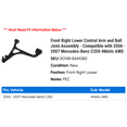 thumbnail image 2 of Front Right Lower Control Arm and Ball Joint Assembly - Compatible with 2006 - 2007 Mercedes-Benz C350 4Matic AWD, 2 of 2