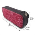 thumbnail image 3 of Lsque Pink Glitter Printed Big Capacity PU Leather Pencil Case Large Pencil Pouch Stationery Pen Bag Pencil Holder for Teen, 3 of 6