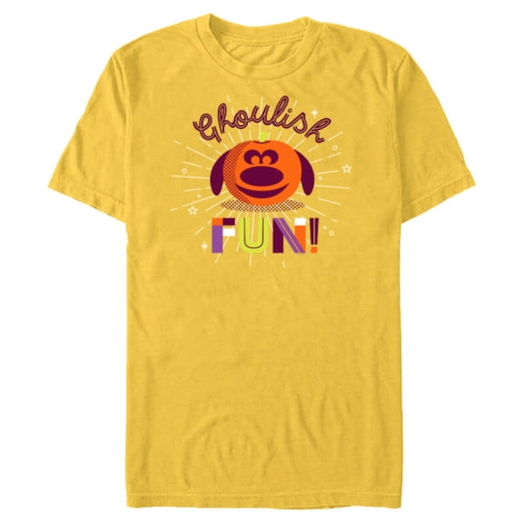 Disney PIXAR Up Dug Halloween Ghoulish Fun - Short Sleeve Blended T-Shirt for Adults - Customized-Putty Snow Heather