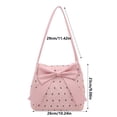 thumbnail image 3 of Bolso tote grande para mujer con detalle de lazo | Bolso de hombro elegante para ir al trabajo y para uso diario., 3 of 6