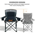 thumbnail image 5 of EVER ADVANCED Oversized Camping Chairs Heavy Duty Padded Folding Lawn Chair with Cup Holder，Support 400lbs for Adults Outdoor Fishing Sports Black, 5 of 7