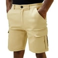 thumbnail image 2 of MIXUE Mens Shorts Summer Solid Color Elastic Waist Loose Fit Sports Beach Outdoor Beachwear,Brown,S, 2 of 9