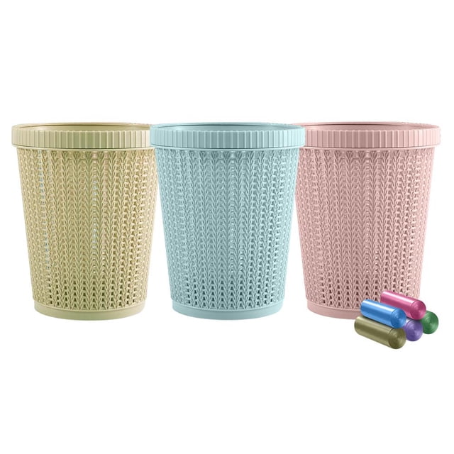 EZLIFE Bote de basura automático con bolsa de cambio, bote de basura automático, bote de basura de estilo ratán Q4P0