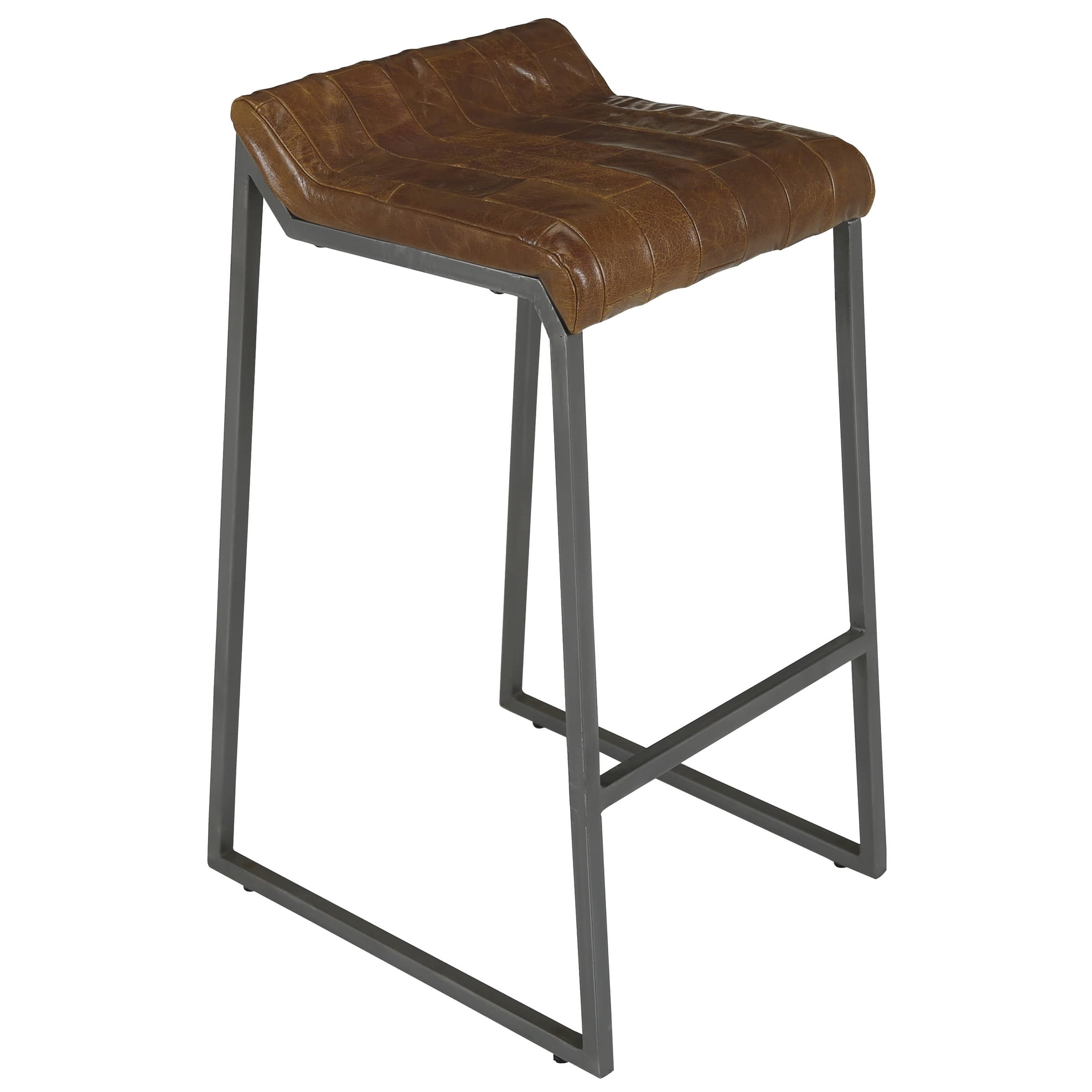Vendara Top Grain Leather Bar or Counter Stool Heritage Bark Brown Counter Height,Bar Height,Counter height