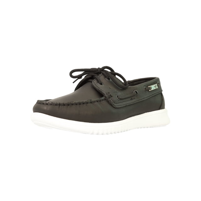 Zapato Top Sailer Modelo Sport Piel Genuina Ultra Ligero Color Negro Suela Blanca Talla 27