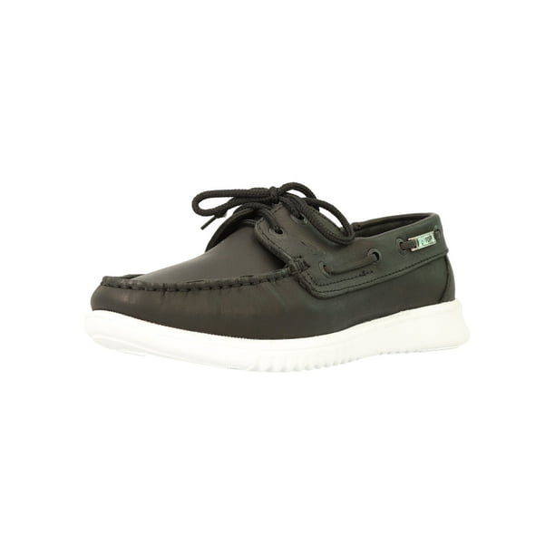 Zapato Top Sailer modelo Sport piel genuina ultra ligero color negro suela blanca talla 28 clásico náutico casual