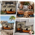 thumbnail image 5 of Happy Halloween Outdoor Waterproof Pillow Covers, Spooky Pumpkins Horror Bat Brown Decorative Square Throw Pillowcase Sofa Cushion Sham for Patio/Couch/Chair, 20"x20" 2 Pack, 5 of 8