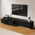 thumbnail image 3 of YWEN TV Console with Storage for TVs Up to 85",Luxury TV Stand with Faux Marble Table Top,Marble TVs Stand Modern,Black Entertainment Center with Gold Base, 3 of 14