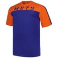 thumbnail image 2 of Men's Profile Orange/Royal New York Mets Big & Tall Yoke Knit T-Shirt, 2 of 3