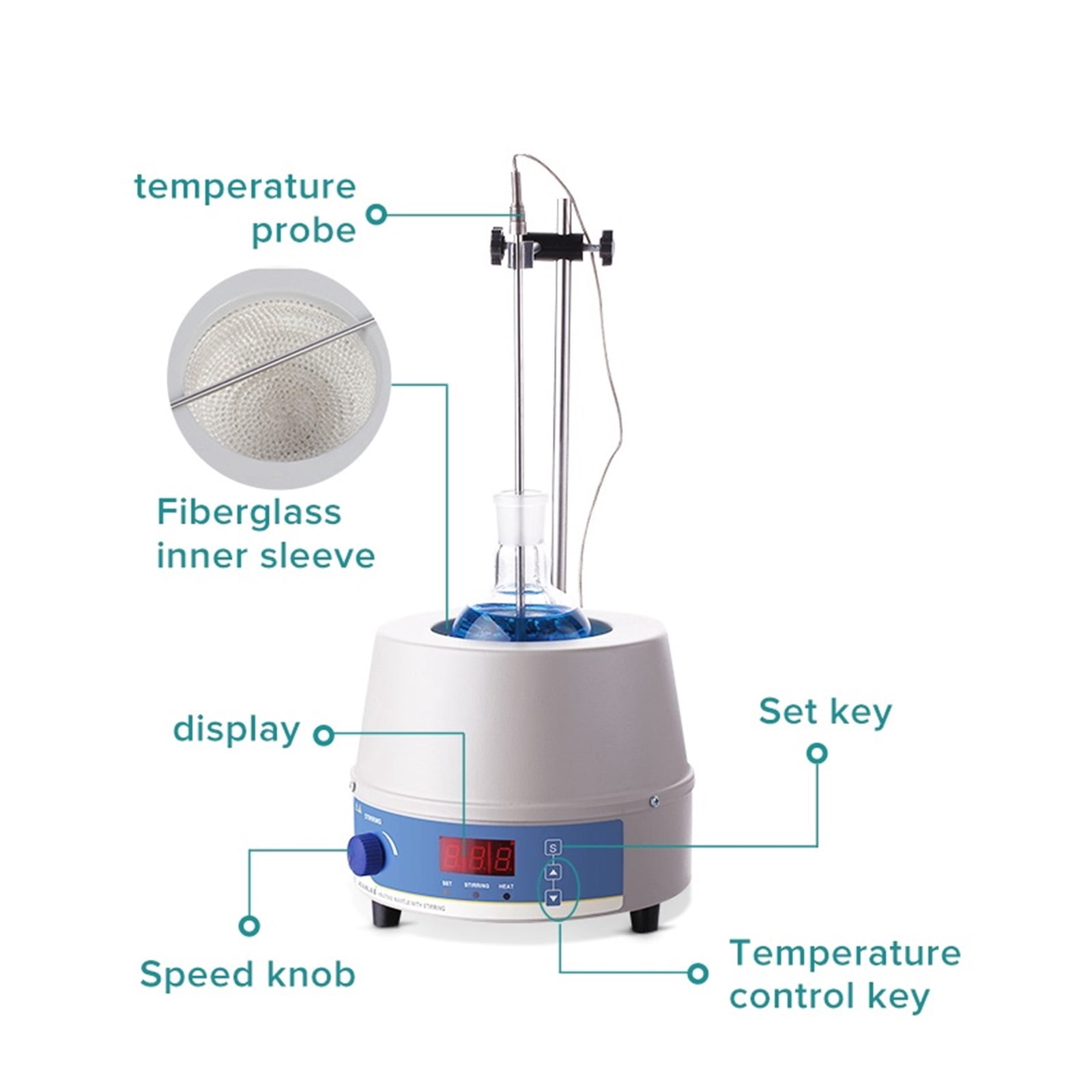 Digital Electric Heating Mantle With Magnetic Stirring Lab Equipment Magnetic Stirrer With Temperature Controller ,Efficient Mixing