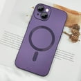 thumbnail image 7 of Magnetic Case for iPhone 15 Phone Case for Women Men, Cute Matte Luxury Soft Metallic Luster Design with Camera Lens Protector, Compatible with Magsafe Case for iPhone 15 6.1" -Purple, 7 of 7