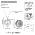 thumbnail image 5 of Beautlace 925 Sterling Silver Cross Necklace,April Birthstone Heart Pendant Necklace Jewelry Birthday Christmas Anniverry Mothers Day Gifts for Women Mom, 5 of 12