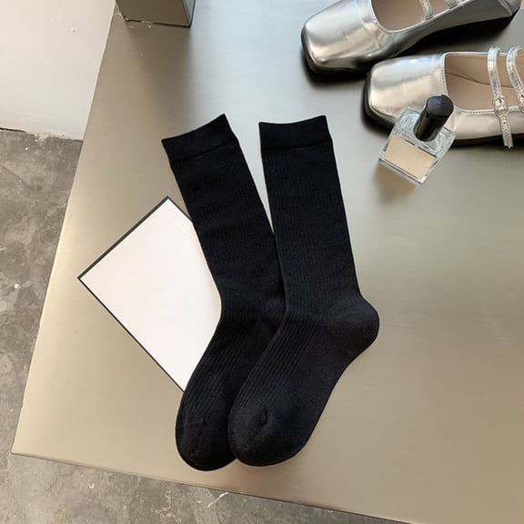 SDNall Women's Mid-Calf Socks, Warm Winter Crew Socks, Soft Wool Blend Boot Socks for Daily Wear, Comfortable and Breathable Quarter Socks for Casual and Outdoor Activities