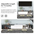 thumbnail image 4 of 98.4'' Extendable TV Stand for TVs up to 100 Inches, Wooden Entertainment Center with 2 Storage Drawer, 4 Shelves, and Cable Management, TV Console for Living room, 4 of 7