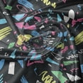 thumbnail image 7 of Ambesonne 90s Valance & Curtain, Triangles Circles Squares Dots, 55"x24", Dark Grey Pastel Pink, 7 of 7
