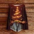 thumbnail image 2 of LMKIHUSA Chandails de Noël en Tricot pour Femmes Mode Automne Mignons Pulls Graphiques Surdimensionnés Hippie Col Rond Pulls Confortables Rouges,m, 2 of 4