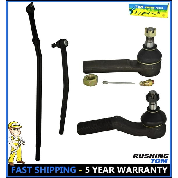 4 Pc Steering Inner & Outer Tie Rod End Drag Link 9807 Ford E250 E350